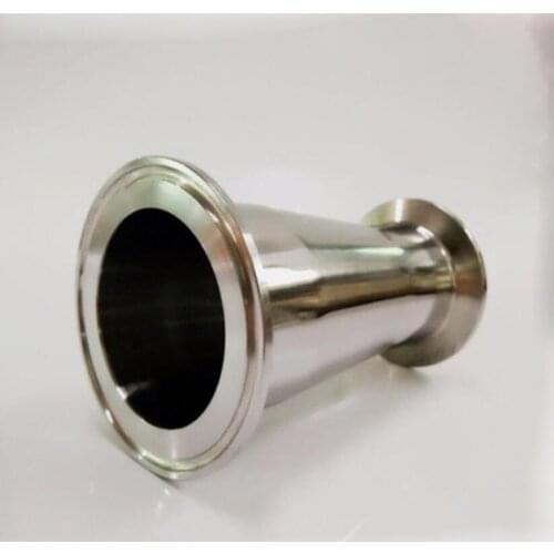 51mm 2" to 25mm 1" Pipe OD 2" to 1.5" Tri Clamp Reducer SUS 316L Stainless Sanitary Pipe Fitting Homebrew