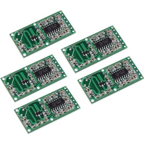 ABSF 5PCS RCWL-0516 Microwave Radar Sensor Smart Switch Module Human Body Induction Module 5-7M Detection Distance 4-28V 100mA