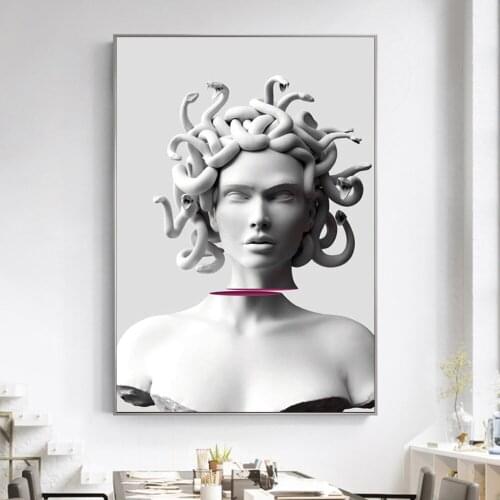 Diamond Painting Medusa Vaporwave Sculpture Funny 5D DIY Diamond Embroidery Cross Stitch Kit Rhinestone Art Home Decoration
