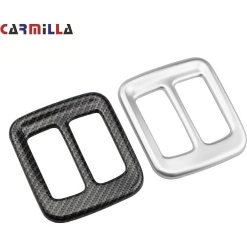 Car Chrome Rear Air Conditioning Vent Trim Armrest Air Outlet Cover Sticker for Jeep Compass 2th 2017-2020 Accessories