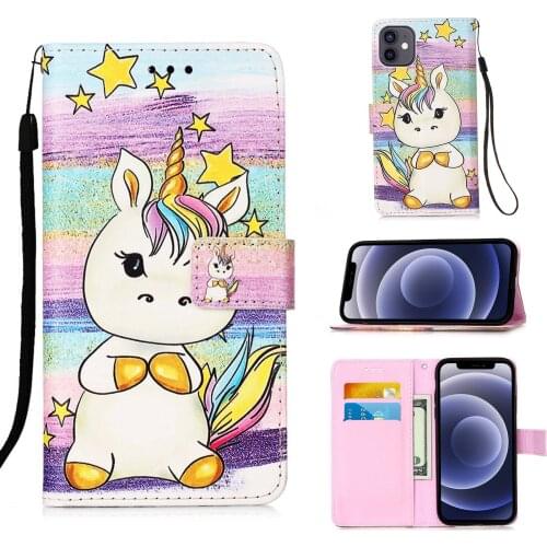 Boys Girls Phone Holster For Case Samsung Galaxy S8 S9 S10E S10 S20 Fe S21 Ultra J4 Plus J6 Card Slot Stand Cover Flip Capa O03D