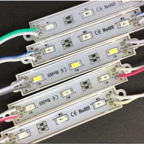 DC12V 3 LED IP65 WATERPROOF SMD 5630 5730 Module Light WHITE Warm White RED BLUE GREEN Yellow Modules Lamp Backlights