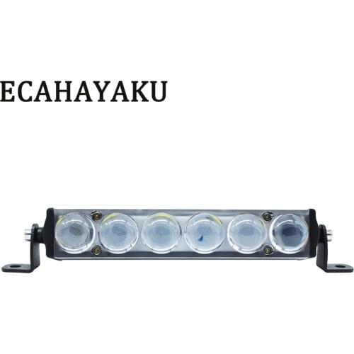 ECAHAYAKU 1pcs 7 inch 6D Lens Led Work Light bar 4x4 Offroad For Car Jeep ATV SUV 4WD Motorcycle Spot Beams car Driving Lights