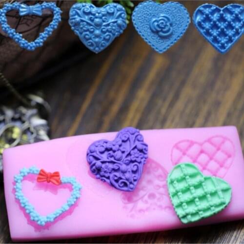 Heart Shaped Fondant Mold Wedding Cake Decorating Loving Cup Mold Silicone Fondant Cake Decoration Chocolate Mold Moulds PRZY