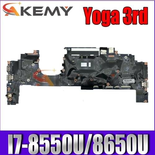 FRU 01YN204 For Lenovo ThinkPad X1 Yoga 3rd Gen Laptop motherboard 17800-1 448.0CX05.0011 With CPU I7-8550U/8650U 8GB-RAM Tested