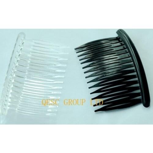 Good quality 8x5cm black and clear plastic comb in wholesale price,100pcs/lot,free shipping