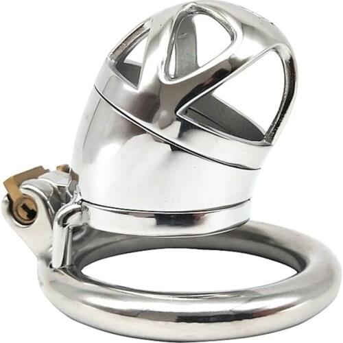 Curved ring FAAK penis ring metal chastity cage 304 stainless steel Chastity Device male chastity cage ptducts
