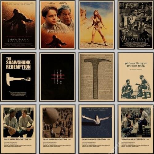Classic Movie Poster Retro The Shawshank Redemption Posters Wall Art Painting Prints Decoration Bar Cafe Room Home Decor