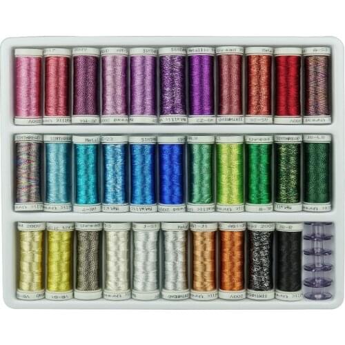 Metallic Embroidery Machine Thread With 32 Colors Bright And Not Easy To Break