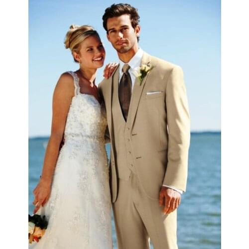 Latest Coat Pant Design Champagne Wedding Men Suit Slim Fit 3 Piece Suits Casual Groom Tuxedo Custom Prom Blazer Terno Masculino