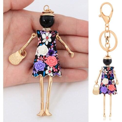 New Arrival Flower Key Chain Charm Female Keychain For Women Handmade Lady Bag Car Pedant Girl Gift