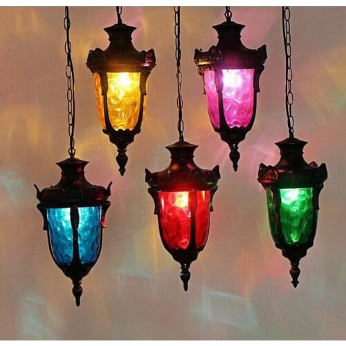 Tea creative art pendant The clothing store one diffuse coffee stained glass bar restaurant seat single head light ZCL