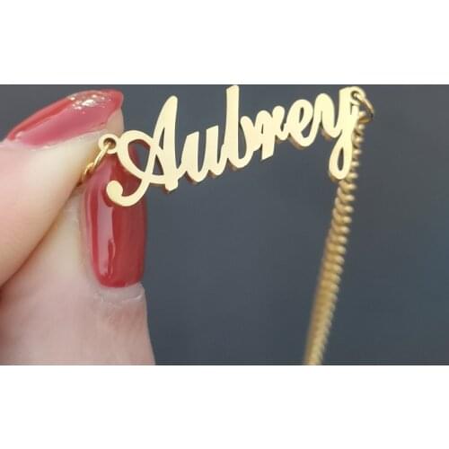 Christmas Gift Punk Curb Chain Custom Name Necklaces Pendants Stainless Steel Personalised Choker Necklace for Women Men Jewerly