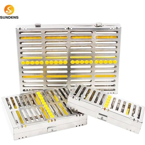 Dental Sterilization Rack Surgical Autoclavable Sterilization Box Dental Cassette File Burs Disinfection Tray Dentist Tools