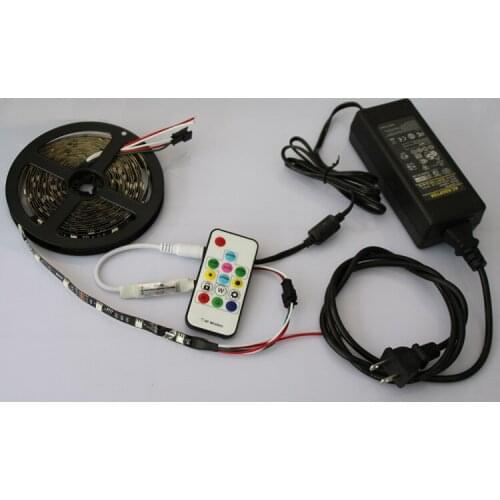 50M DC12V WS2811 IC SMD5050 LED Strip 30LEDs/M WS2811 IC Pixel Lights With Full Dream Color with Remote Controller and driver
