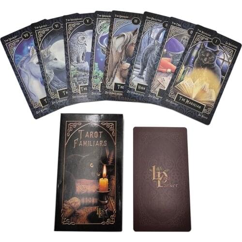 Tarot Deck Familiars Divination Fate Gameplay Playing 78 Sheet Tarot Cards Family Entertainment Board Game With Online Guidebook