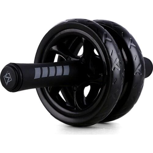 Men Muscle Exercise Equipment Home Fitness Equipment Double Wheel Abdominal Power Wheel Ab Roller Gym Roller Trainer No Noise