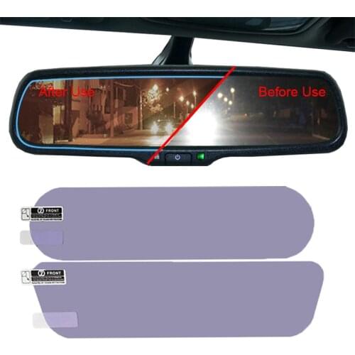 1 Set Universal Car Interior Rearview Mirror Anti-Glare Film Rear View Anti Scratch Nano Protective Sticker Auto Styling Parts