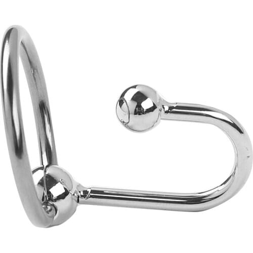 Stainless Steel Penis Rings Penis Lock O-Ring Cock Enhancement Ring with Double Beads for Men Longer Delay Sex Toy