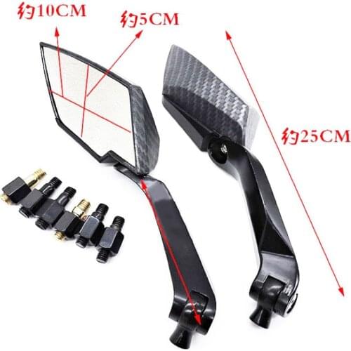8/10mm Universal Rearview Mirror Diamond Motorcycle Rear View Mirrors For Street Bike Sport Bike Scooter cruiser