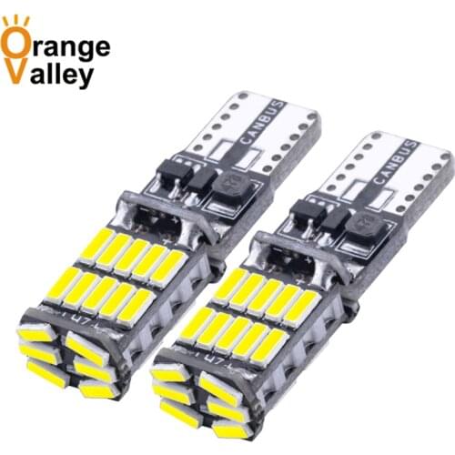 100Pcs CANBUS T10 W5W No Error 26 Led 4014 Car Leds Wedge Light Marker Side Dome Turn Reverse License Plate Lamp