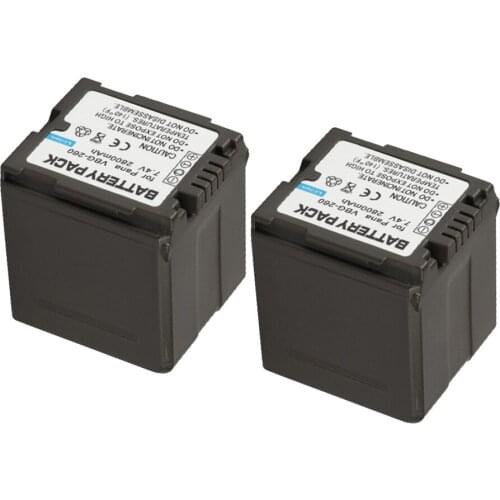 2Pcs VW-VBG260 VBG260 Li-ion Camera Battery for Panasonic AG-AC7 AG-AF100 HDC-HS250 HS300 HS700 SD600 SD700 SDT750 Wholesale