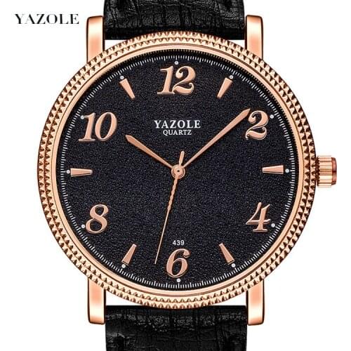 2020 Hot Yazole Mens Watch Gold Watch Lovers Skin with Quartz Watch Belt Watch Wholesale Watch Fashion Watches for Men