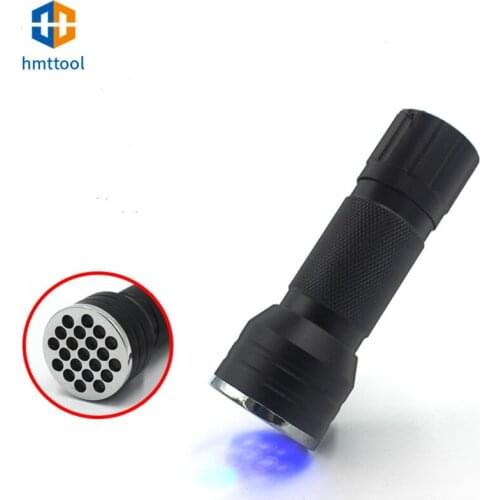 21 LED UV Glue Curing Invisible Ink Marker Flashlight Ultraviolet Lamps For IPhone Motherboard Mobile Phone Repair Tools