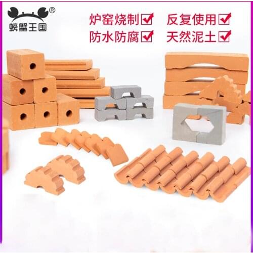 30pc/50pc/100pc Sand Table Simulation Brick DIY Building Scenery Miniature Durable Kids Decorative Toy Landscape Modelling