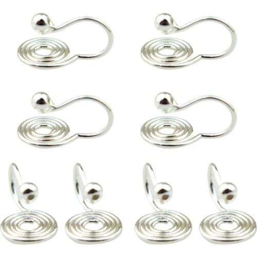 8Pcs DIY Earrings Converter Turn Pierced Into Clip-On No-pierced Jewelry Making U2JF