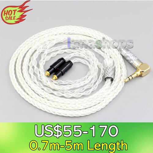 LN006776 4.4mm XLR 2.5mm 3.5mm 99% Pure Silver 8 Core Earphone Cable For Shure SRH1540 SRH1840 SRH1440