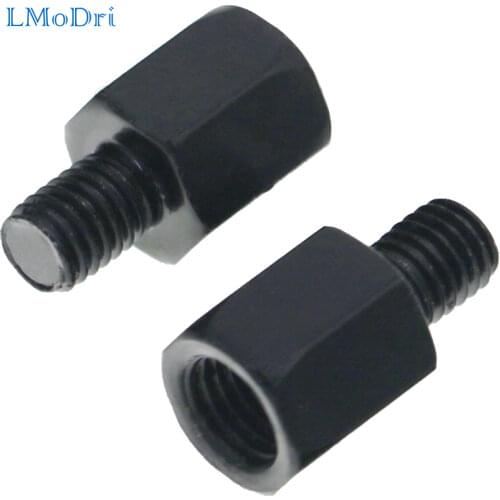 LMoDri Motorcycle Rear View Mirrors Adapter Motorbike Side Mirror Holder Bolts Screw Clockwise 10mm to 8mm For Honda Suzuki