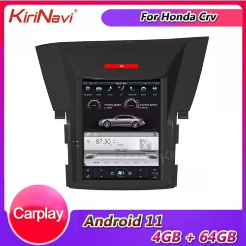 KiriNavi 10.4" Vertical Screen Tesla Style Android 9.0 Car Radio For Honda Crv Cr-v Car Dvd Multimedia Player GPS Navigation 4G