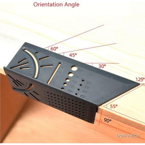 Woodworking Three-Dimensional Positioning Ruler Multifunctional Carpenters Square Hole Positioning Measuring Ruler Gauge Tool