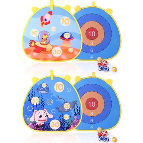 17 Inch Kids Dart Game Set Dartboard With 6 Sticky Balls For Children Outdoor Sports Indoor Throwing Game