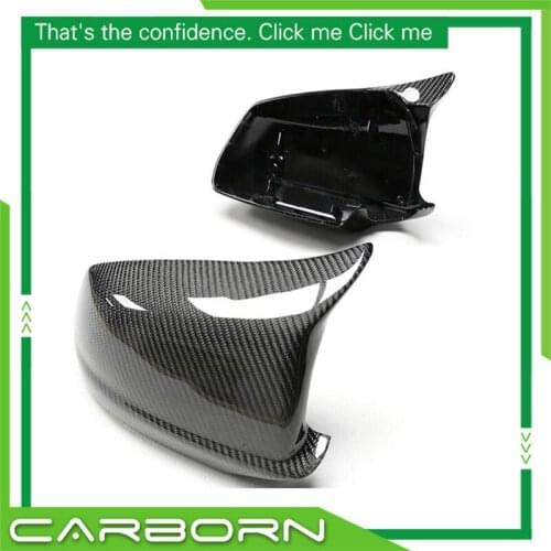 For-BMW 5 Series F10 2010 2011 2012 2013 Add On/Replacement Style Gloss Black Carbon Fiber/ Painted Side Rear View Mirror Cover