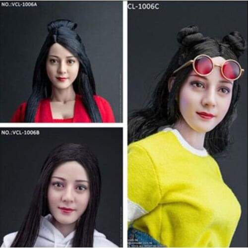 1/6 Beauty Asian Girl Dilraba Girl Head Sculpt Fit 12'' Action Figure Toy In stock