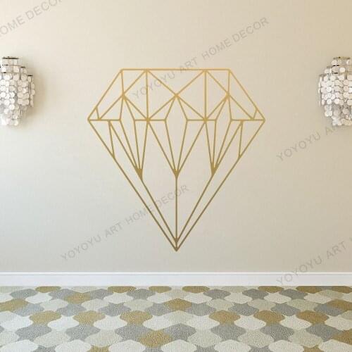 Geometry Diamond Wall Sticker Home Decor Accessories Vinyl Wall Sticker For Living Room Bedroom Decoration decal Removable rb-76