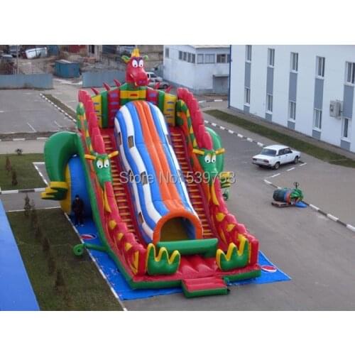 China Guangzhou) inflatable slides,Castle slides Blue Dragon slide CHA-114