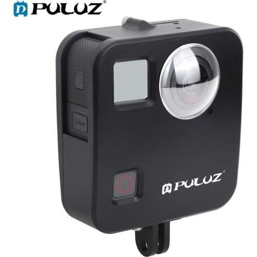 PULUZ for GoPro Fusion Housing Shell CNC Aluminum Alloy Protective Cage with Basic Mount & Lens Caps