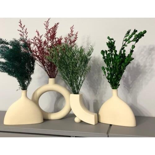 Creative Korean Ceramic Irregular Vase Decoration Dried Flower Plant Arrangement Living Room Home Decorat Ornaments