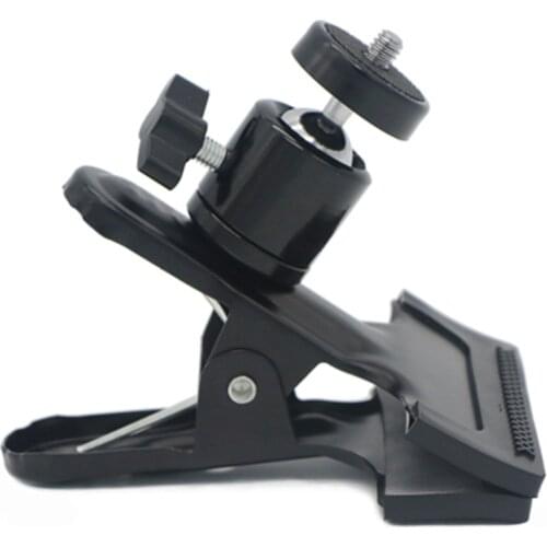 Camera Clip Photography Metal Clip Clamp Holder Mount with 360 degree rotate Head 1/4 inch Screw for Camera Flash Holder Bracket