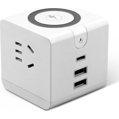 Cyboris Multi-function Wireless Charger Socket Small and Portable USB charging automatic recognition CN Jack US Jack Protection