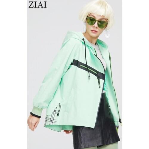ZIAI 2021 New Womens Spring jacket Trench Coat Women Short fashion Outerwear Windproof and Rainproof ladiesJackets ZS-8729
