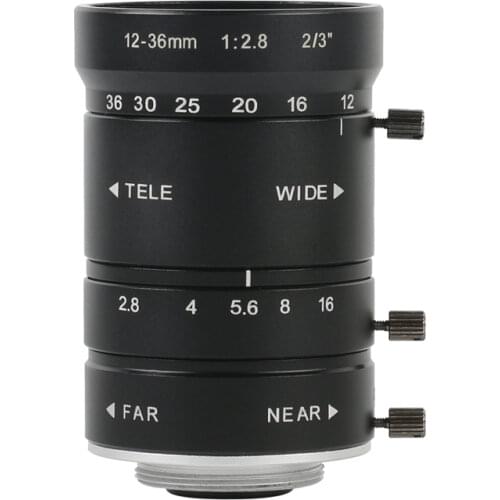 10MP 12-36mm F2.8 - F16 HD CCTV Industrial Zoom Lens Big View High Working Distance CS C Mount Lens For Industry Video Camera