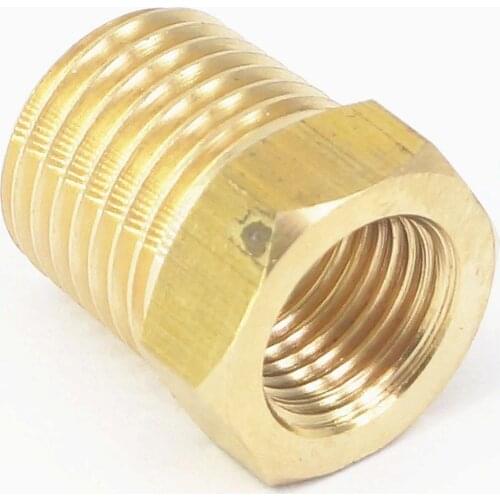 1/4" BSPT Male x 1/8" NPT Female Reducing Bushing Brass Pipe Fitting Connector Adapter Air Gas Fuel Water Pressure 229 PSI