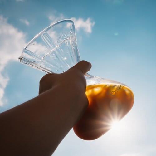 Brewista Hand Brewed Coffee Pot hourglass brewer 3cup with Filter Cup Sharing Integrated Pot with Silicon Wrap 500ml/750ml