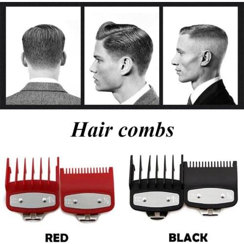 2021 Professional Comb Guide 2pcs 1.5mm/4.5mm Size Barber Barber Replacement Hair Clipper Limit Metal Clip Frame Comb