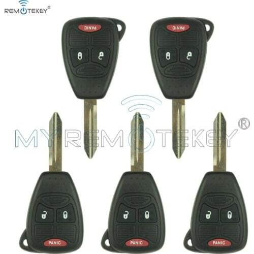 Remtekey 5pcs OHT692427AA 3 Button 315 Mhz Remote Head Key for Dodge for Chrysler for Jeep Replacement Car Key
