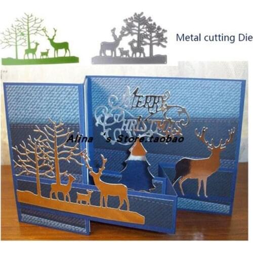 Christmas deer Stencil Metal Cutting Dies Cut Practice Hands-on DIY Scrapbooking Album Craft dies